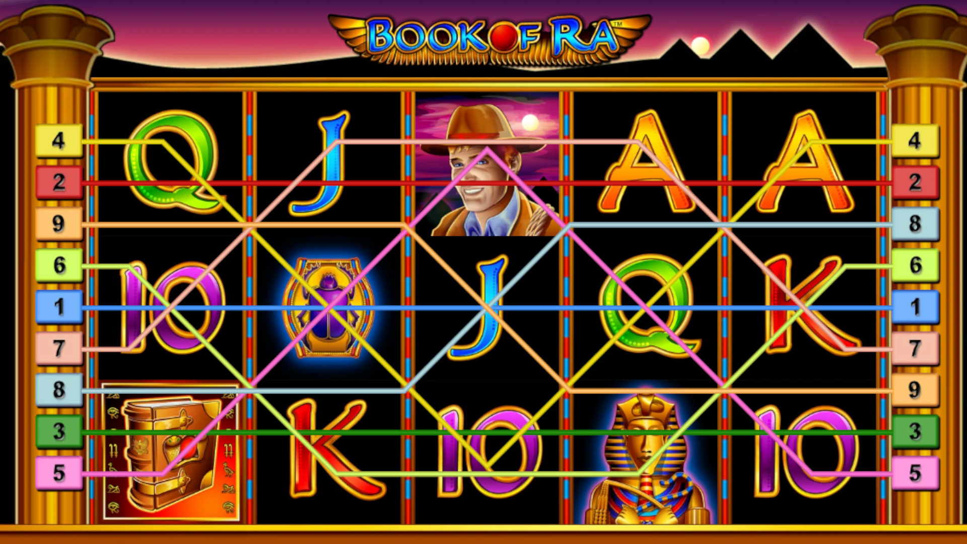 Book of Ra — большой выигрыш, золотые монеты и анимация победы